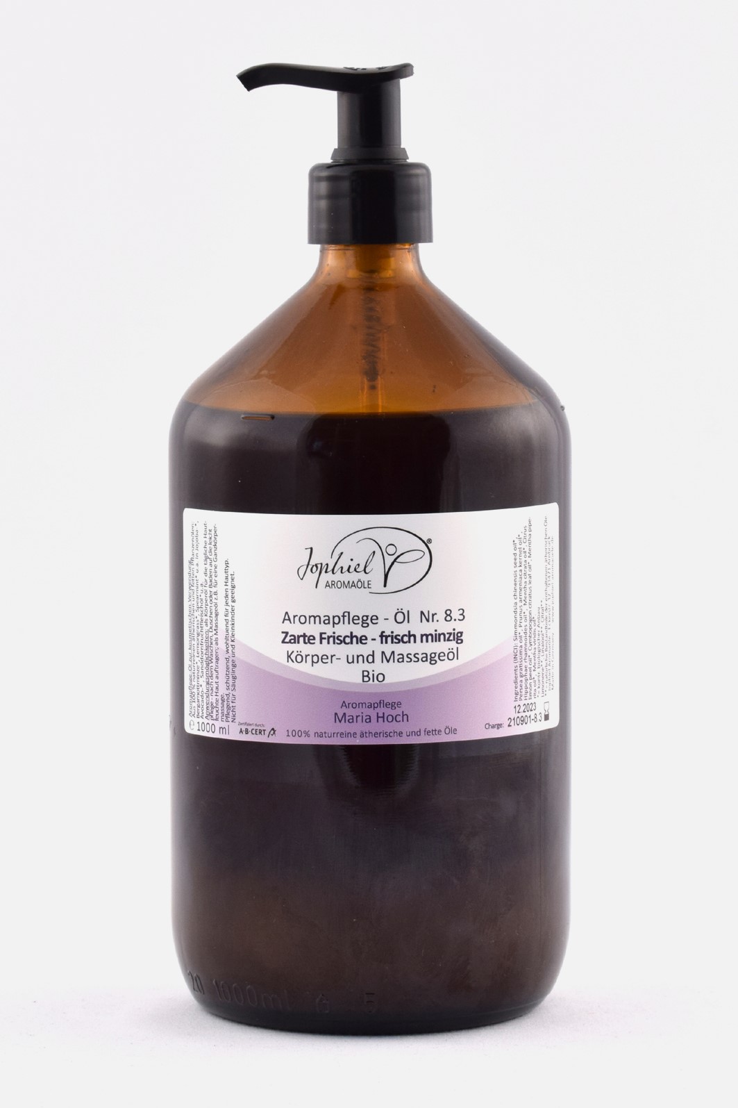 Aromapflege-Öl Nr. 08.3 Zarte Frische Körper- und Massageöle Bio 1000 ml 