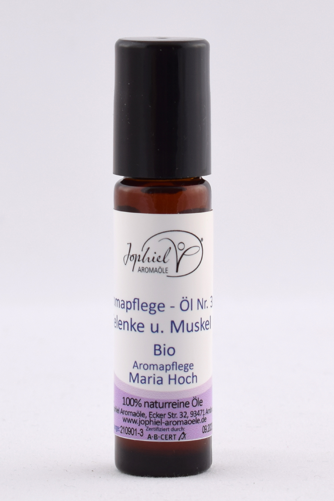 Aromapflege-Öl Nr. 03  Gelenke und Muskeln im Roll-on 10 ml  Bio