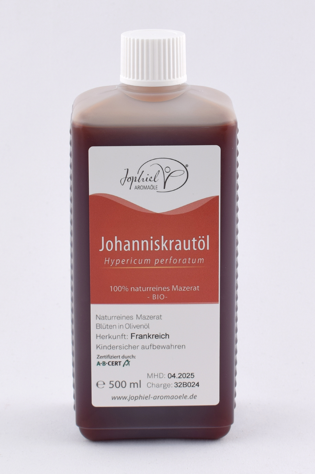 Johanniskrautmazerat in Olivenöl Bio 500 ml Johanniskrautmazerat in Olivenöl Bio 500 ml