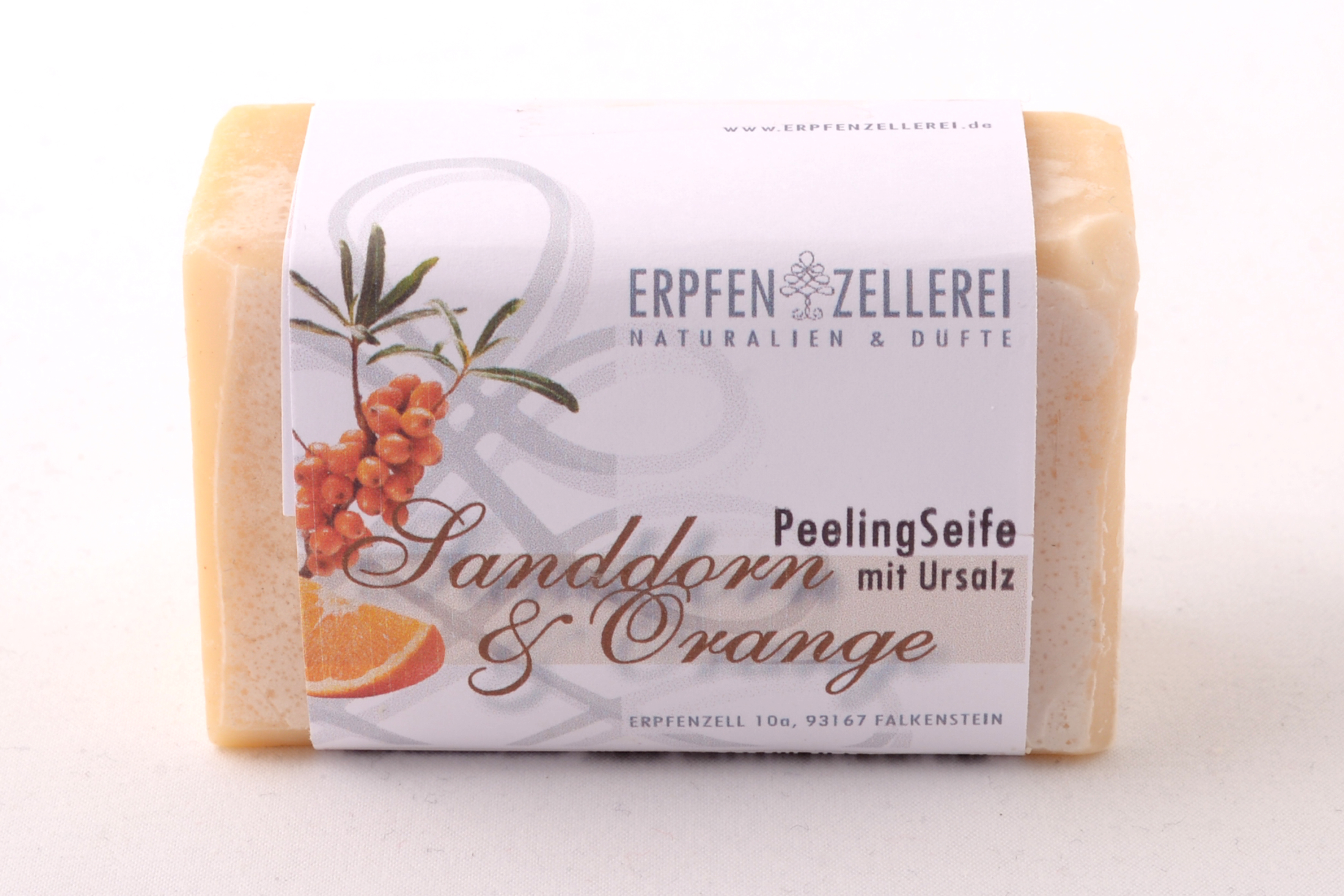 Peelingseife "Sanddorn & Orange" mit Ursalz Bio
