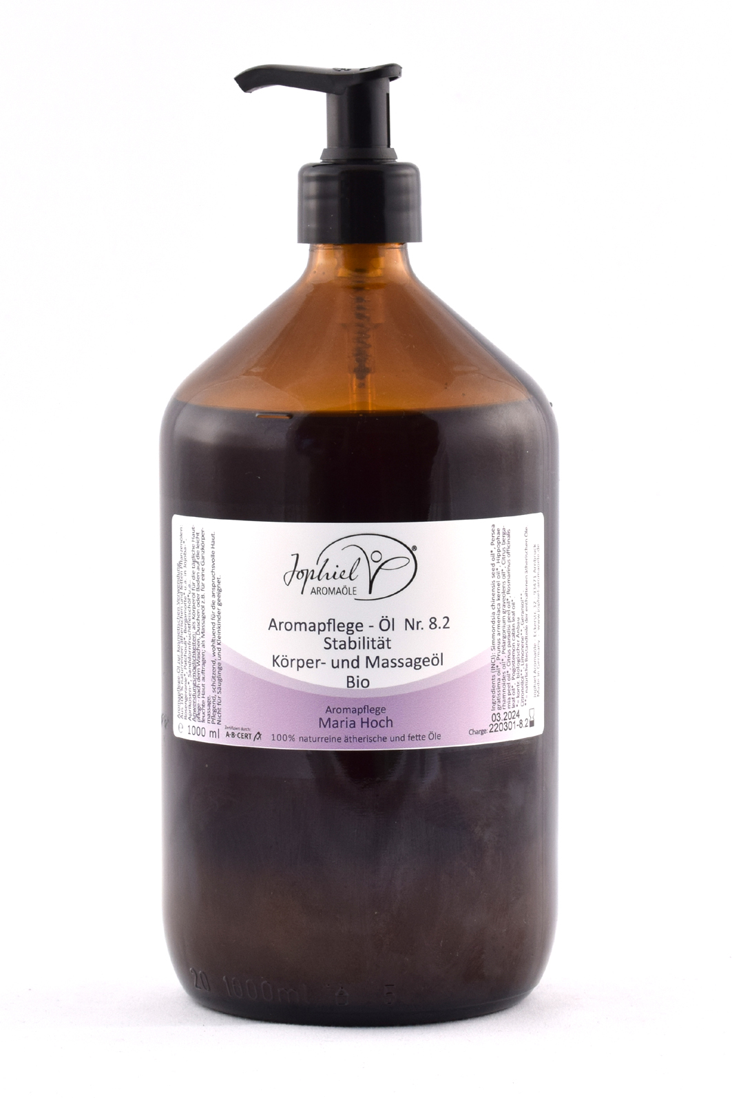 Aromapflege-Öl Nr. 08.2 Stabilität Körper- und Massageöle 1000 ml Bio