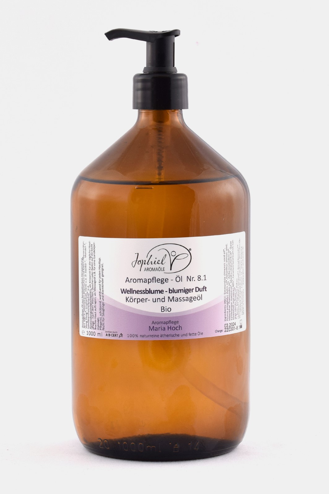 Aromapflege-Öl Nr. 08.1 Wellnessblume Körper- und Massageöle Bio 1000 ml