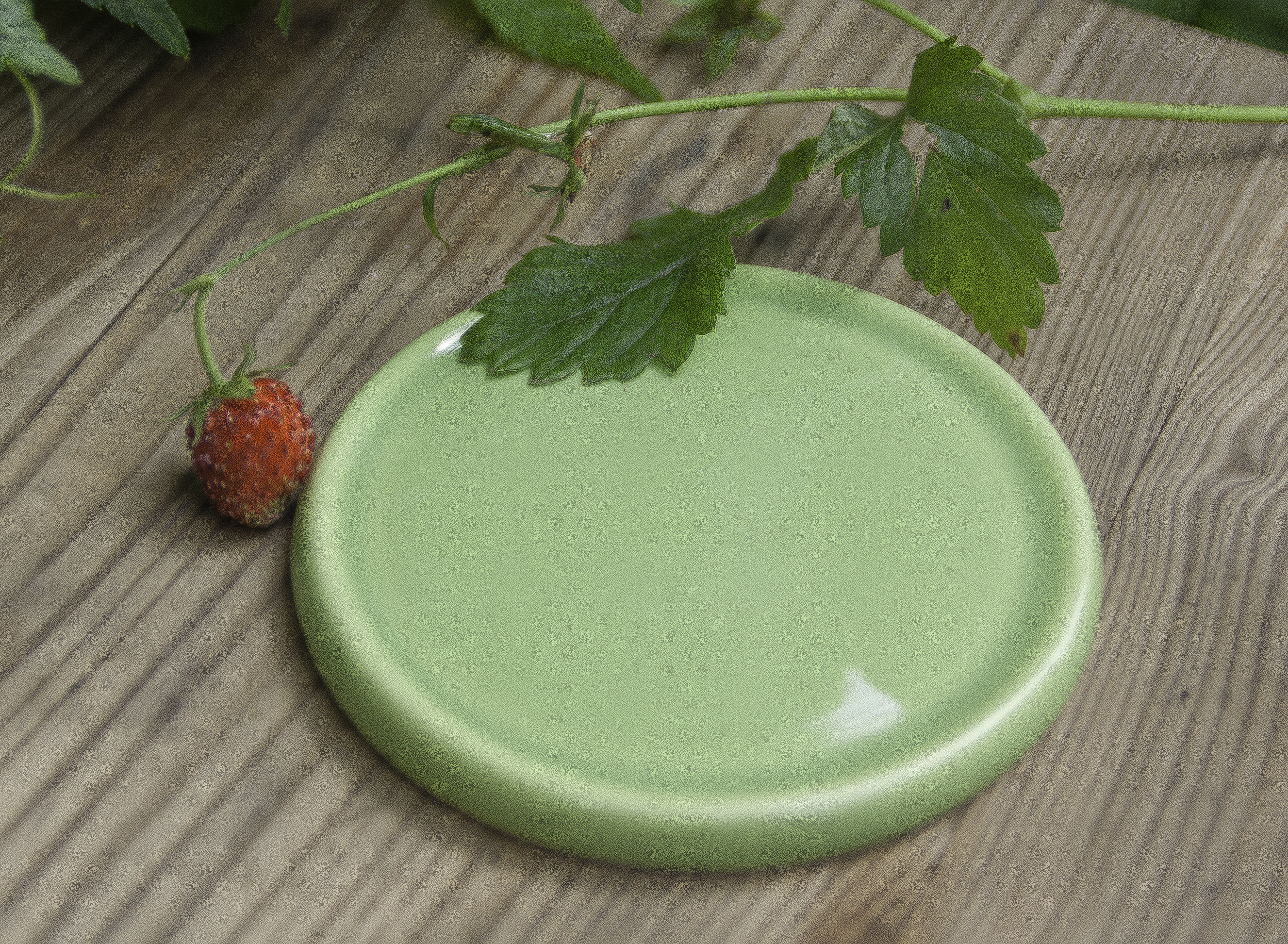 Keramik-Untersetzer für Duftsteine - lindgrün