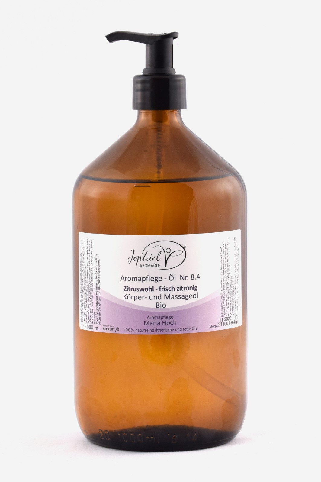 Aromapflege-Öl Nr. 08.4 Zitruswohl Körper- und Massageöle Bio 1000 ml 