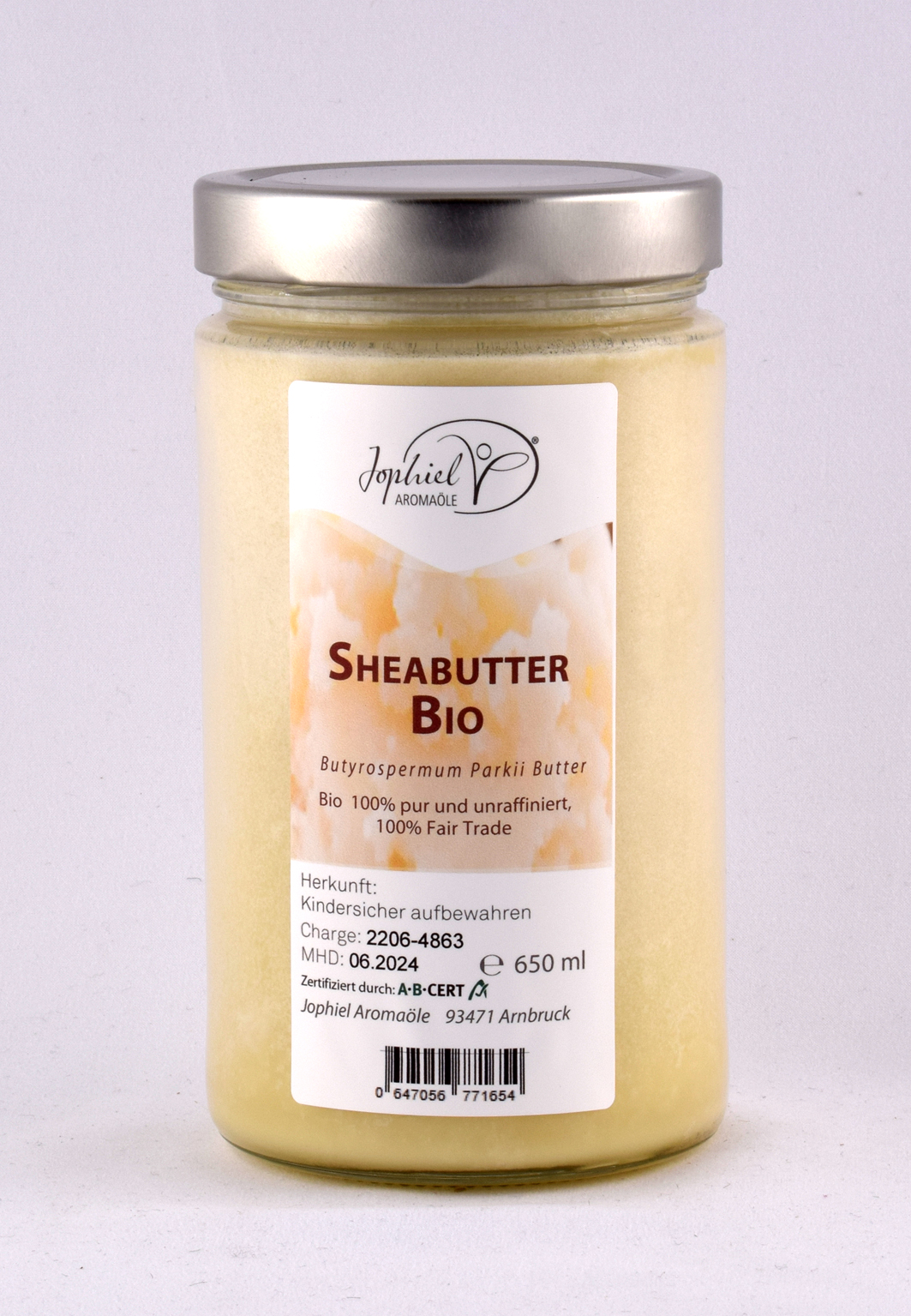 Sheabutter pur unraffiniert Bio 650 ml Sheabutter pur unraffiniert Bio 650 ml
