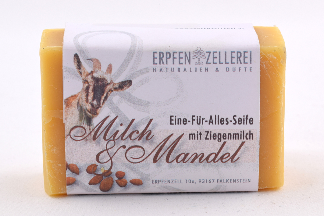 Gesichts- und Körperseife "Milch & Mandel" mit Ziegenmilch Bio Gesichts- und Körperseife "Milch & Mandel" mit Ziegenmilch Bio